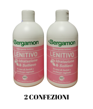 Bergamon detergente intimo lenitivo idratazione fastidio secchezza 500ml 2confezioni