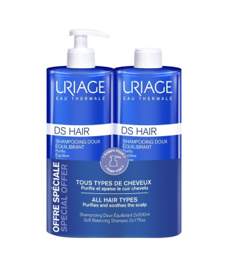 Uriage Ds Hair Bipack shampoo delicato riequilibrante purifica lenisce il cuoio capelluto